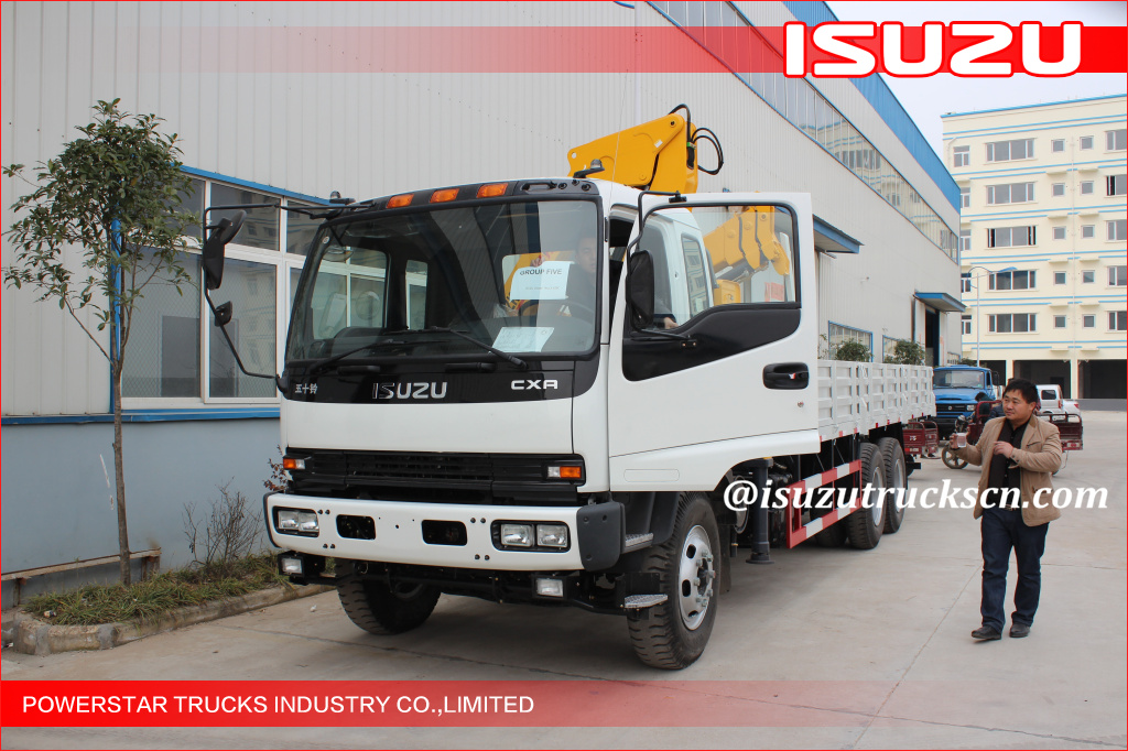 Isuzu truck with Telescopic boom crane SQS200