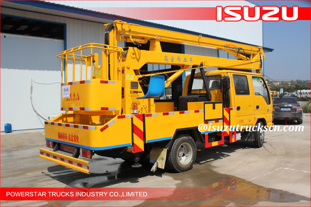 Isuzu Vehicle Mounted Boom Lift three telescopic arms truck