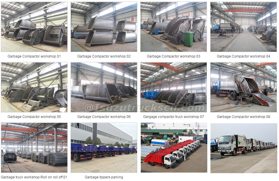 Isuzu Garbage compactor truck workshop factory