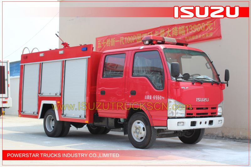 Customer made 2,000L water tanker fire truck Isuzu detail pictures