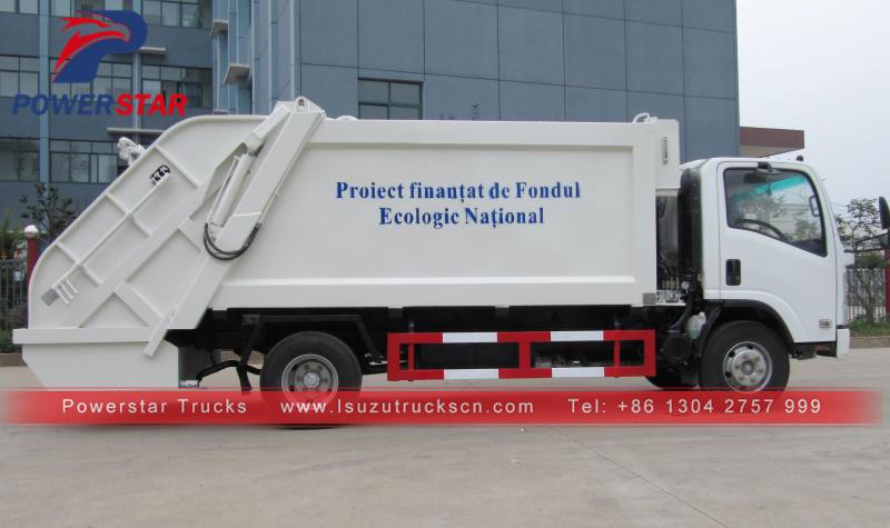 New garbage compactor truck Isuzu compression type garbage truck