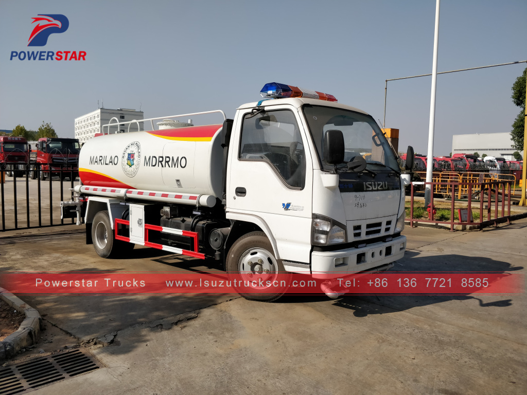 Philippinen Markt Isuzu 3-5CBM Wasserlieferung Tankwagen Wassersprühwagen zu verkaufen