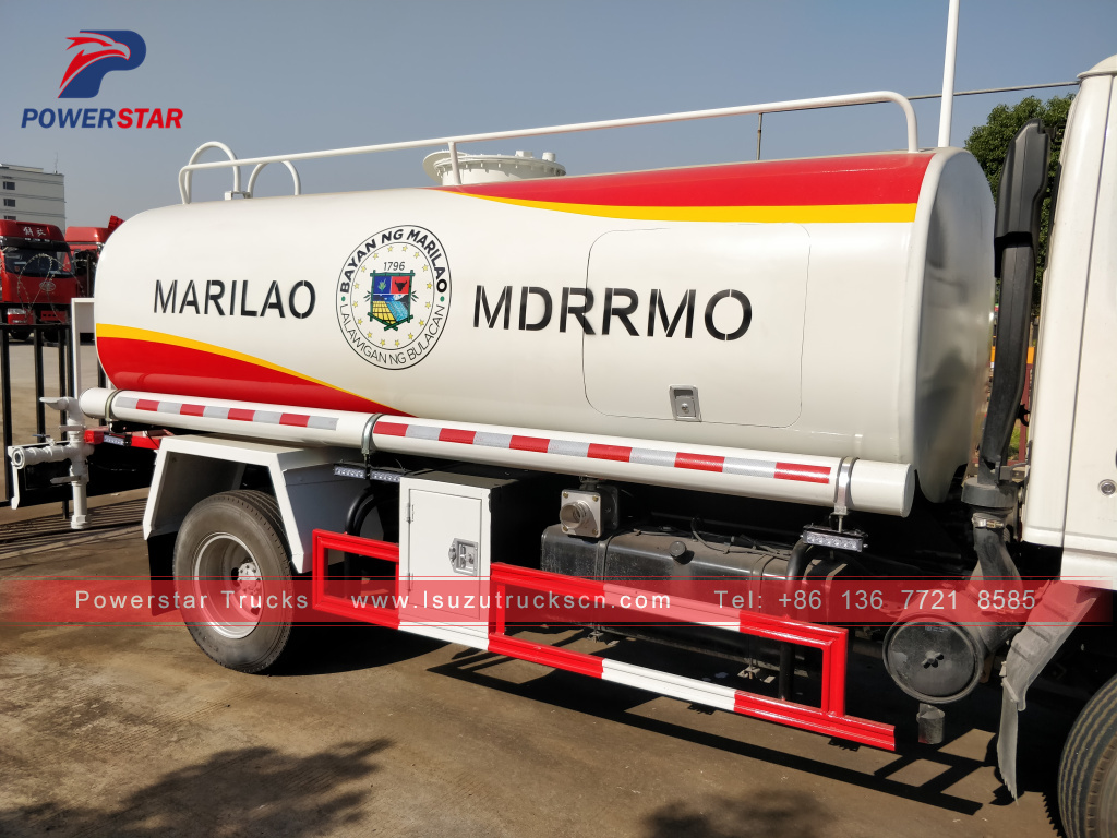 Philippinen Markt Isuzu 3-5CBM Wasserlieferung Tankwagen Wassersprühwagen zu verkaufen