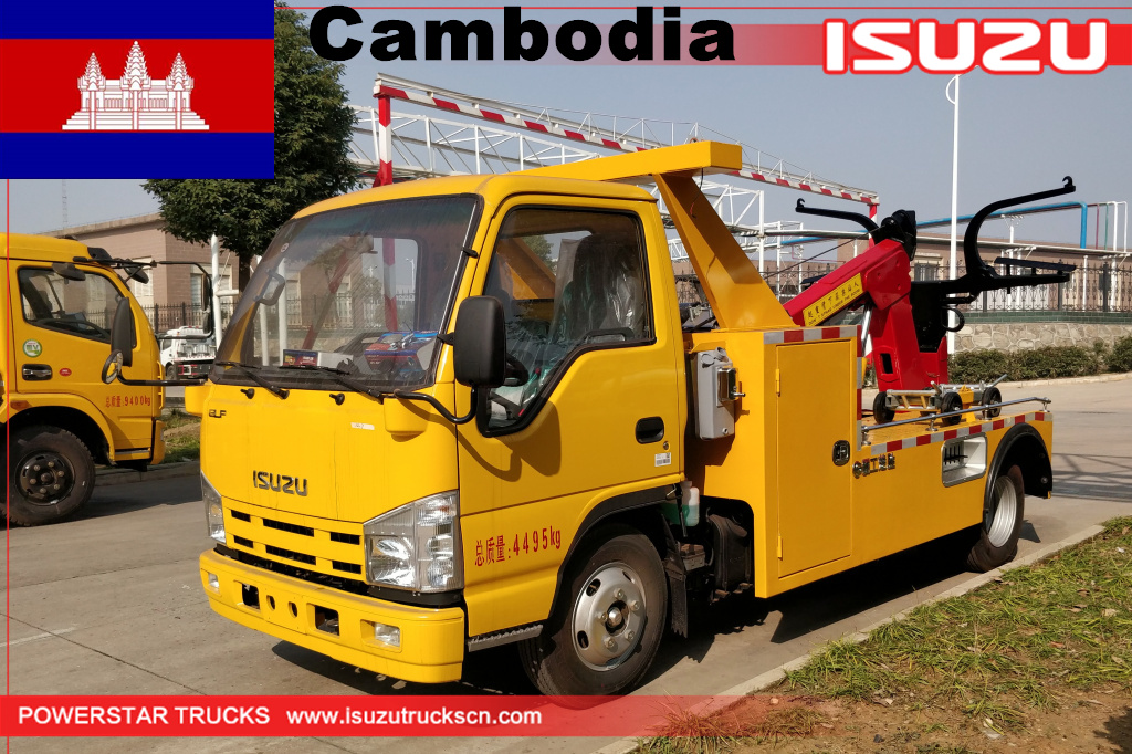 kambodscha markt ISUZU Small Wrecker Abschleppwagen zu verkaufen