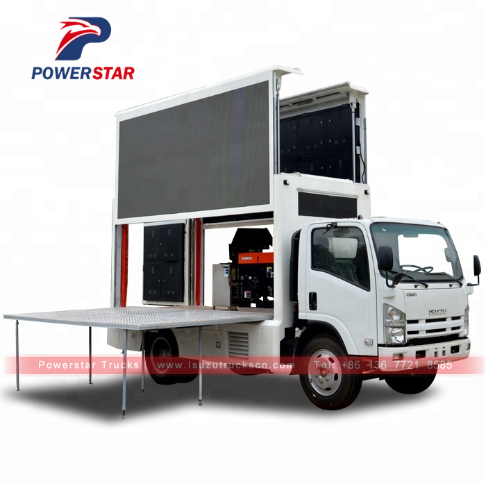 Japan ISUZU Outdoor Full Color LED Screen Trucks for sale 