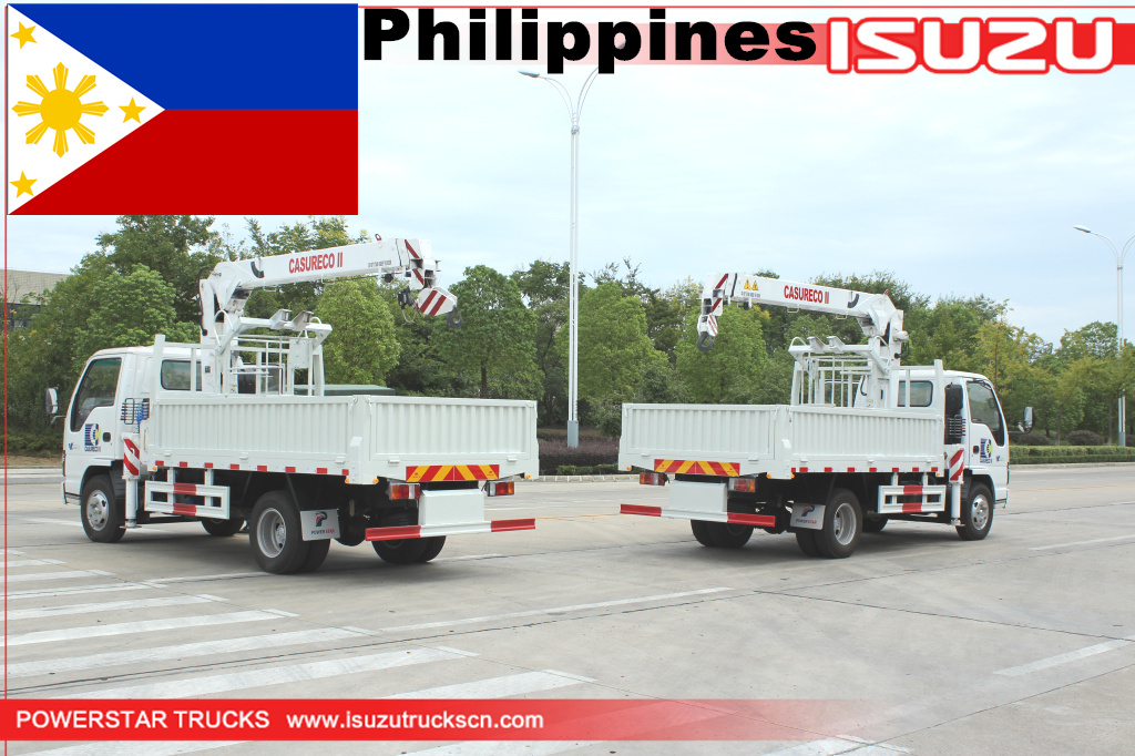 Philippinen Isuzu LKW-Ladekran zu verkaufen