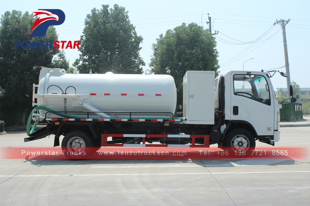 Philippines Isuzu NKR ELF Fecal suction truck Sewage suction trucks for sale