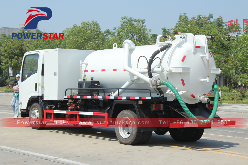 Philippines Isuzu NKR ELF Fecal suction truck Sewage suction trucks for sale