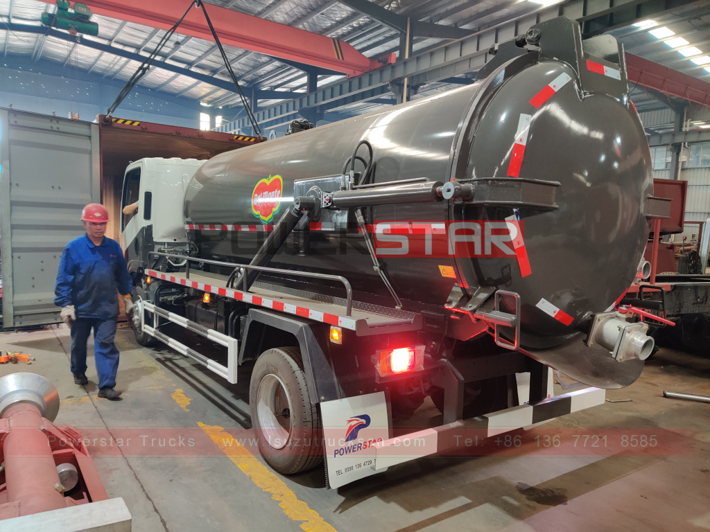 Philippines Del Monte ISUZU ELF Vacuum Sewer Septic Tanker truck