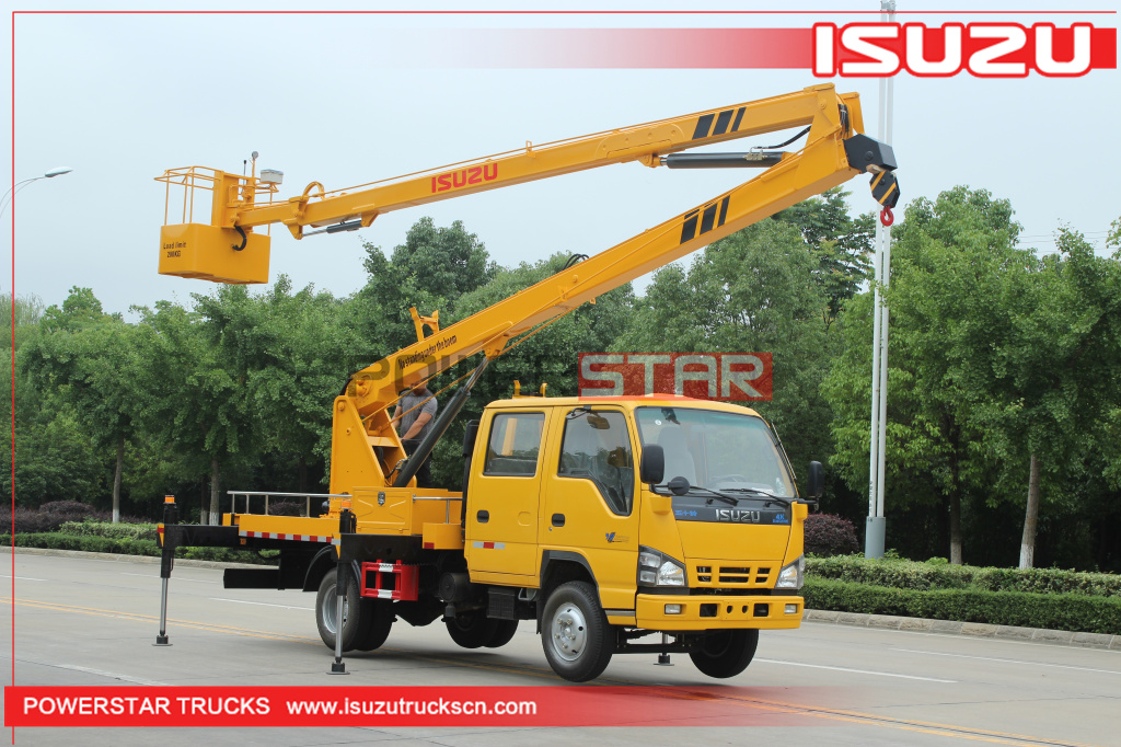 ISUZU Man Lifter Folding Arm Support Leg Truck Mounted Aerial Work Platform Skylift Cherry Picker Truck