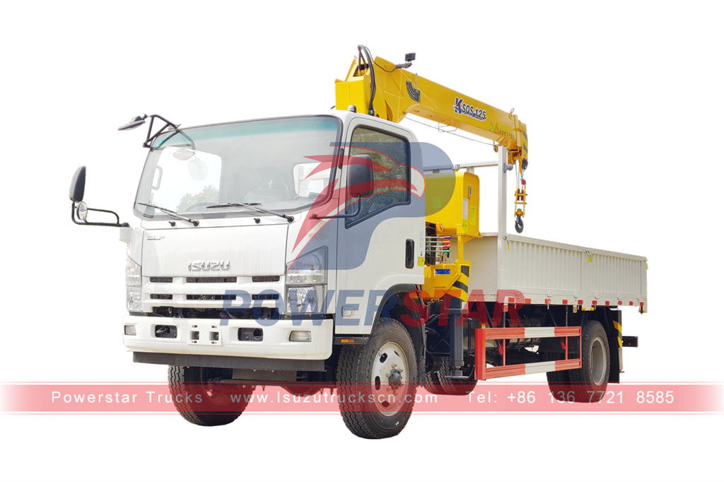 ISUZU NPR 4Ã—4 off-road truck with crane for sale