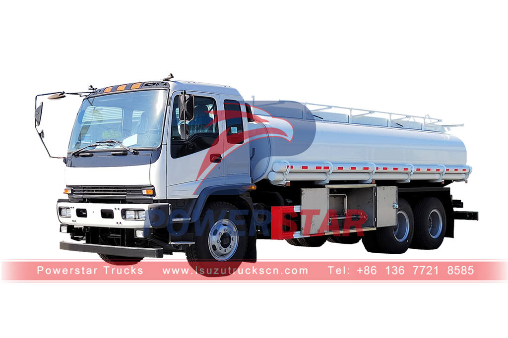 ISUZU 6Ã—4 stainless steel drinking water tank truck for sale