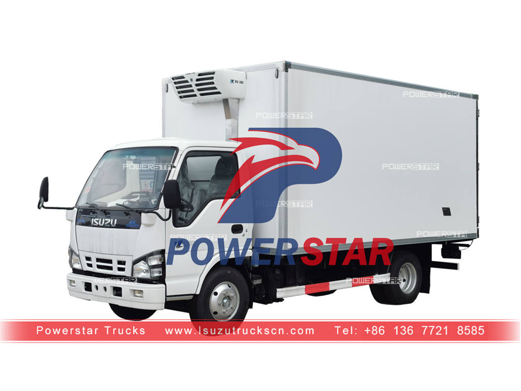 ISUZU 4Ã—2 freezer van truck for Cambodia