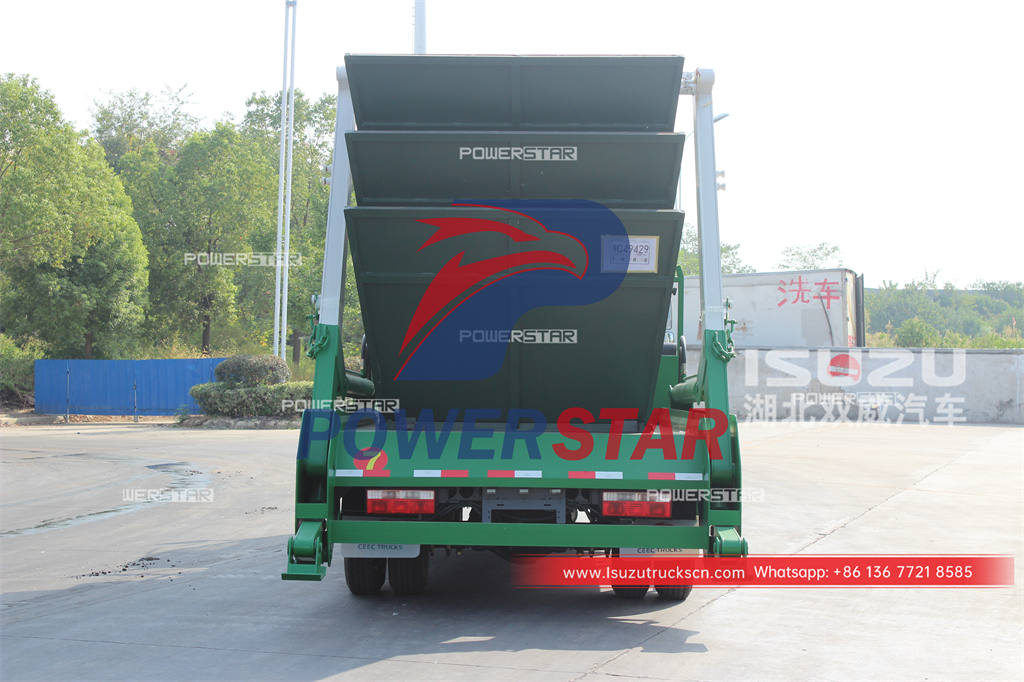 ISUZU 4Ã—2 8CBM single bin dumper placer for Ethiopia