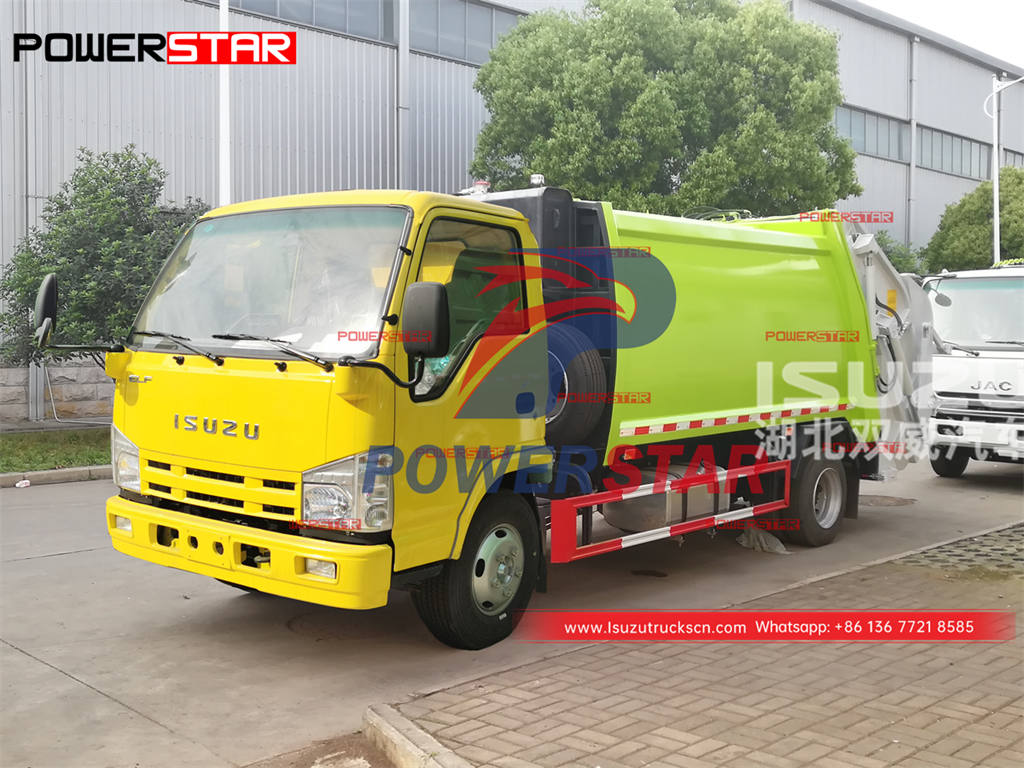 Low price ISUZU 4CBM rubbish compression truck for sale