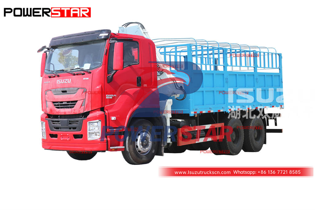 Durable ISUZU GIGA 6Ã—4 380HP cargo crane truck for sale