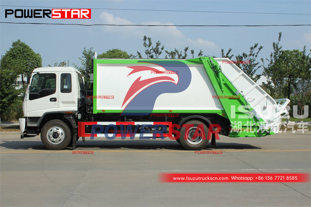 Factory direct sale ISUZU FTR 4Ã—4 AWD trash compactor truck for Philippines