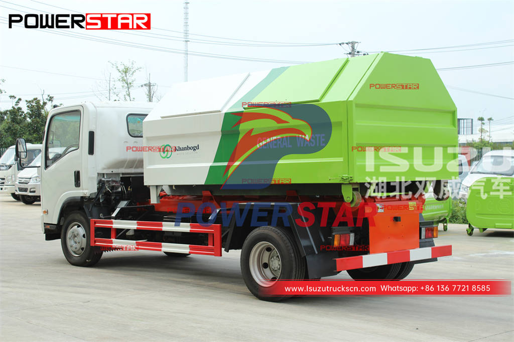 Philippines ISUZU 4Ã—4 190HP 8CBM hook arm garbage truck