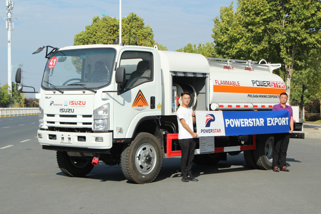 Philippines Isuzu NPR/700P 4X4 4,000L AWD Off road Fuel Bowser Oil Delivery Tank Trucks