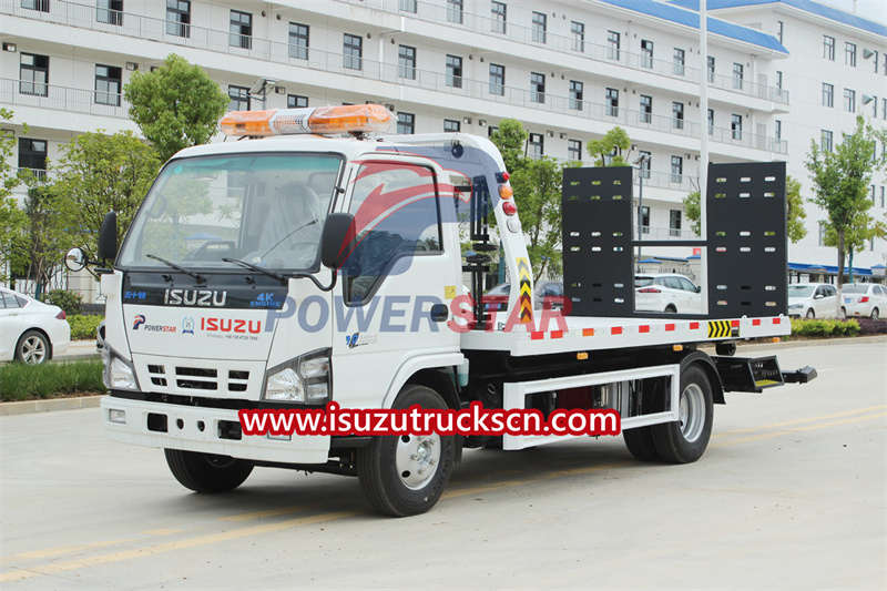 ISUZU NPR flatbed wrecker