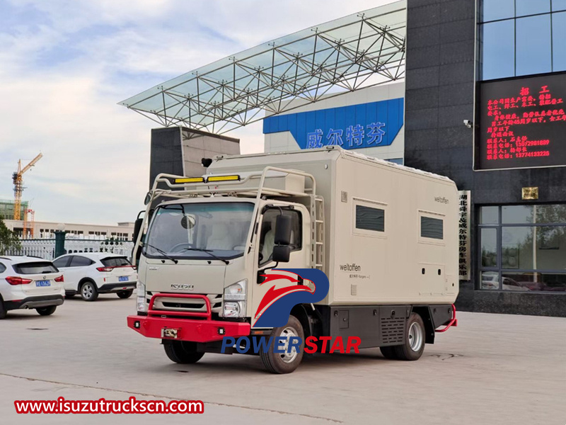 Isuzu NPR off-road camper truck