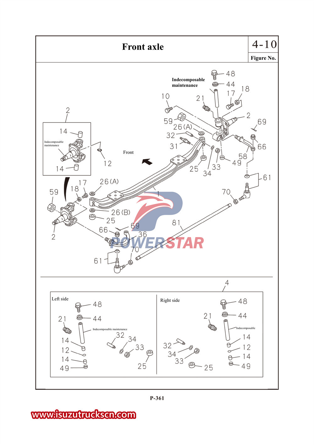 Kommerzieller Ersatzteilkatalog für die Isuzu 700P-Serie