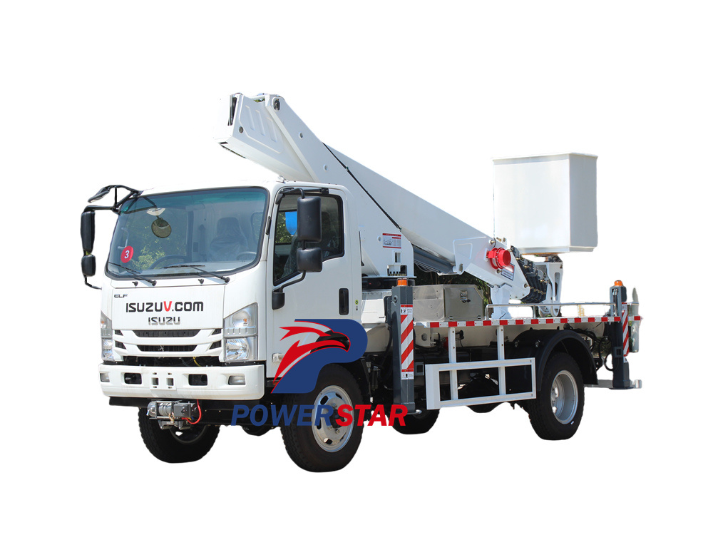 Off road 4 wheel Isuzu NPR Aerial Platform Truck