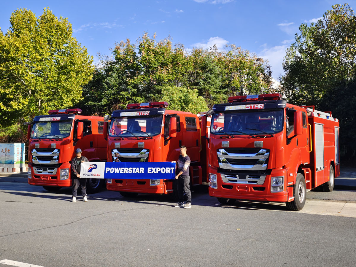 Ethiopia customer made Isuzu giga fire fighting trucks