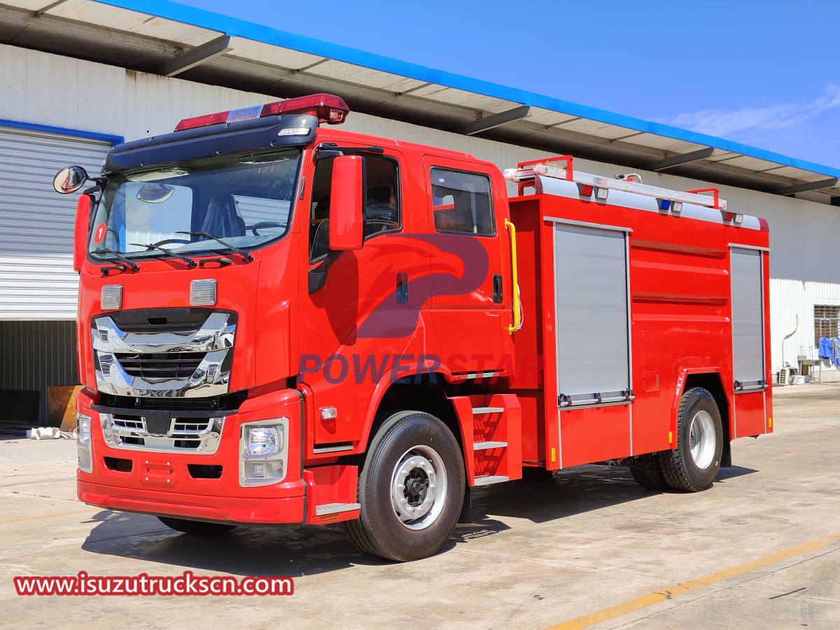 Ethiopia police station 3 units Isuzu Giga Rescue Fire Engine