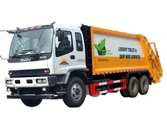 refuse compactor with truck chassis Isuzu rubbish transport vehicle