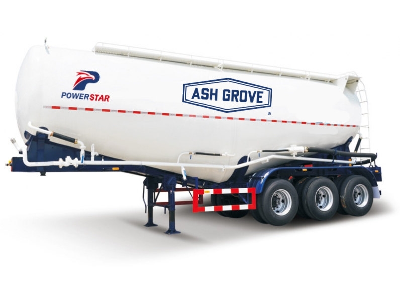 Powerstar New 40ton Cement Tanker Semi Trailer 3 Axles Bulk Carrier For Sale