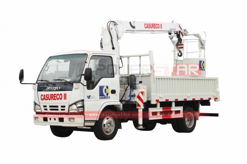 Philppines Casureco Straight Arm Isuzu Truck Mounted Crane