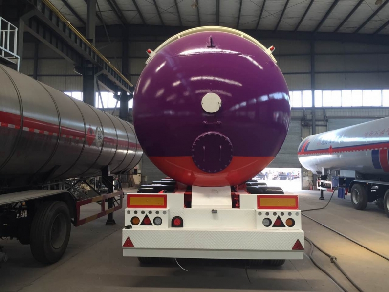 38000L LPG Lorry Tank Semi Trailer with 3 Axles for Liquid Chloroethylene