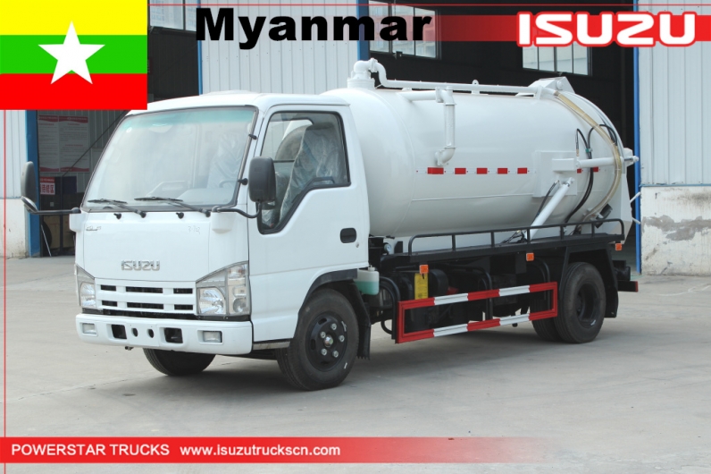 Sewage vacuum truck Isuzu Vacuum cleaning truck