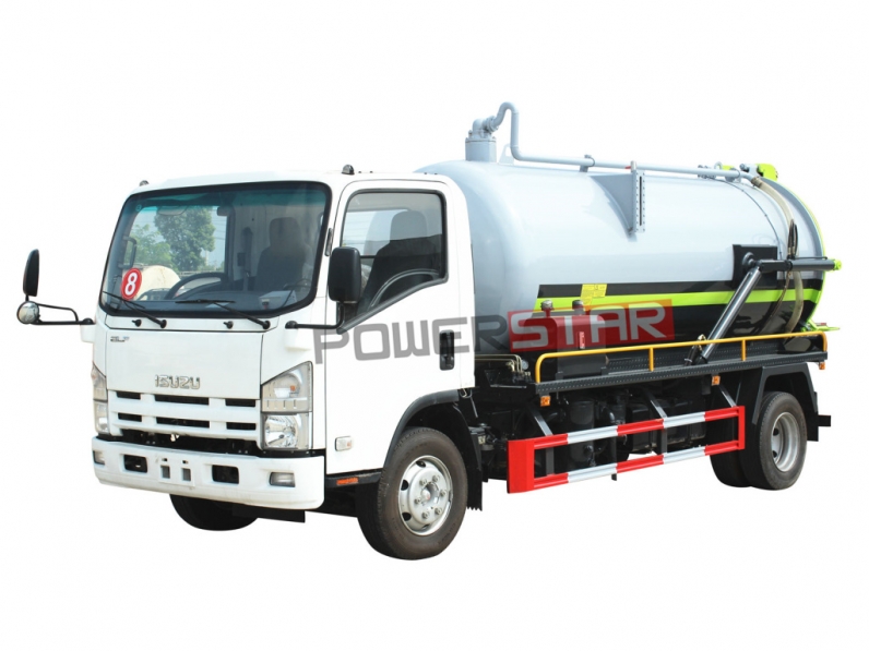 Vacuum Suction Sewage Tanker 4x2 Isuzu sewage pump truck sewage suction truck