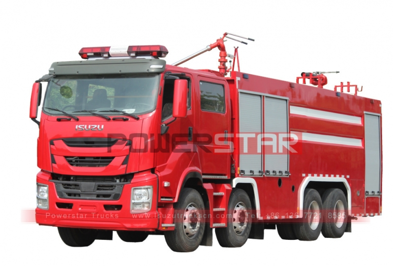 Philippines ISUZU GIGA water foam dry powder combination military fire truck fire fighting truck