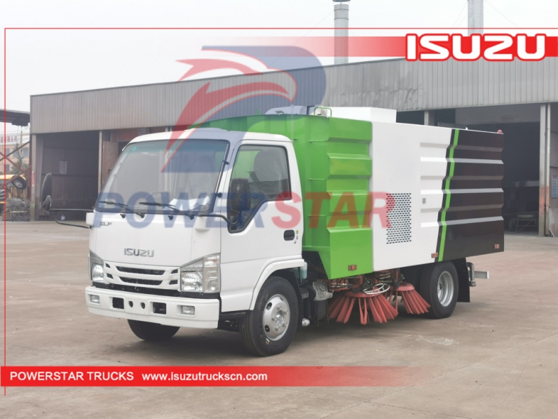 Broom street sweeper ISUZU ELF Vacuum sweeper Vehicle