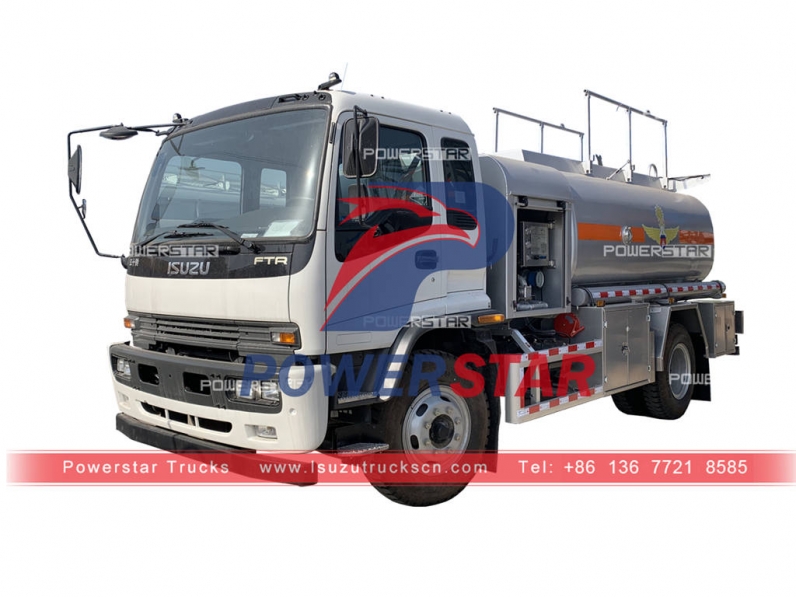 Cambodia ISUZU FTR helicopter fuel tank trucks at best price