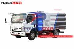 ISUZU NPR/ELF 700P truck mounted street sweeper for sale