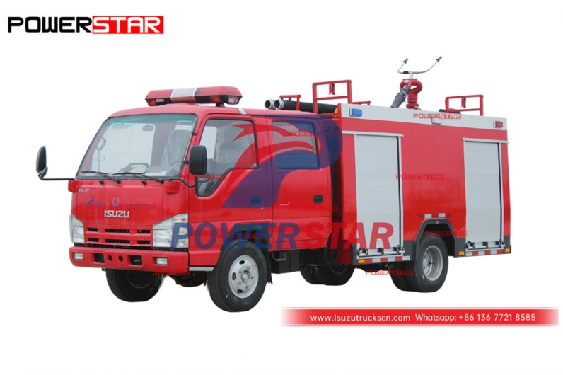 ISUZU 100P 4WD 2000 liters fire truck for export