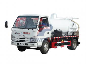 Isuzu mini 3000liters sewage suction vacuum truck