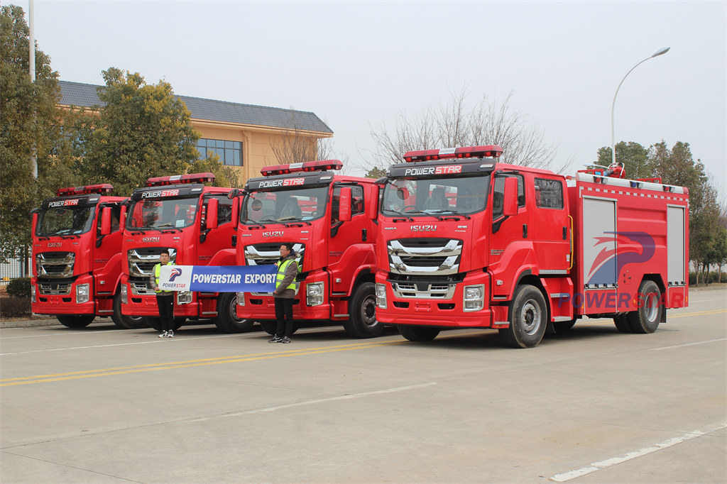 
     Philippinischer 4-Einheiten-Isuzu GIGA-Schwerlast-Feuerwehr-Rettungs-Pumpen-LKW
    