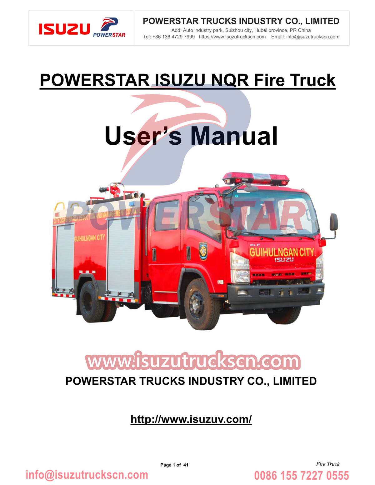 
     ISUZU Feuerwehrautos NQR NPR ELF für die Philippinen Davao
    