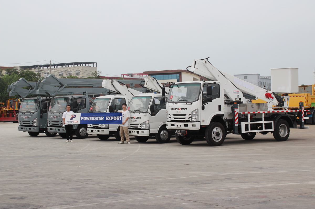 
     Kunden aus Sierra Leone bestellten 5 ISUZU-Arbeitsbühnen
    