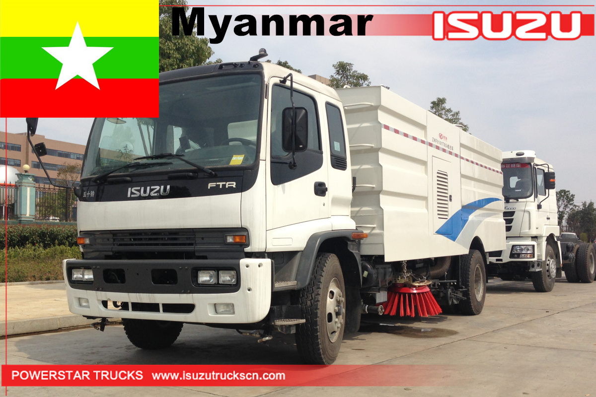 
     Myanmar – 1 Einheit ISUZU FTR Straßenkehrmaschine und -waschmaschine
    