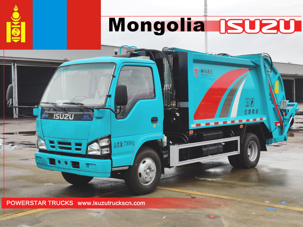 
     Mongolei - 1 Einheit ISUZU NKR 600P Müllverdichtungswagen mit Hecklader
    