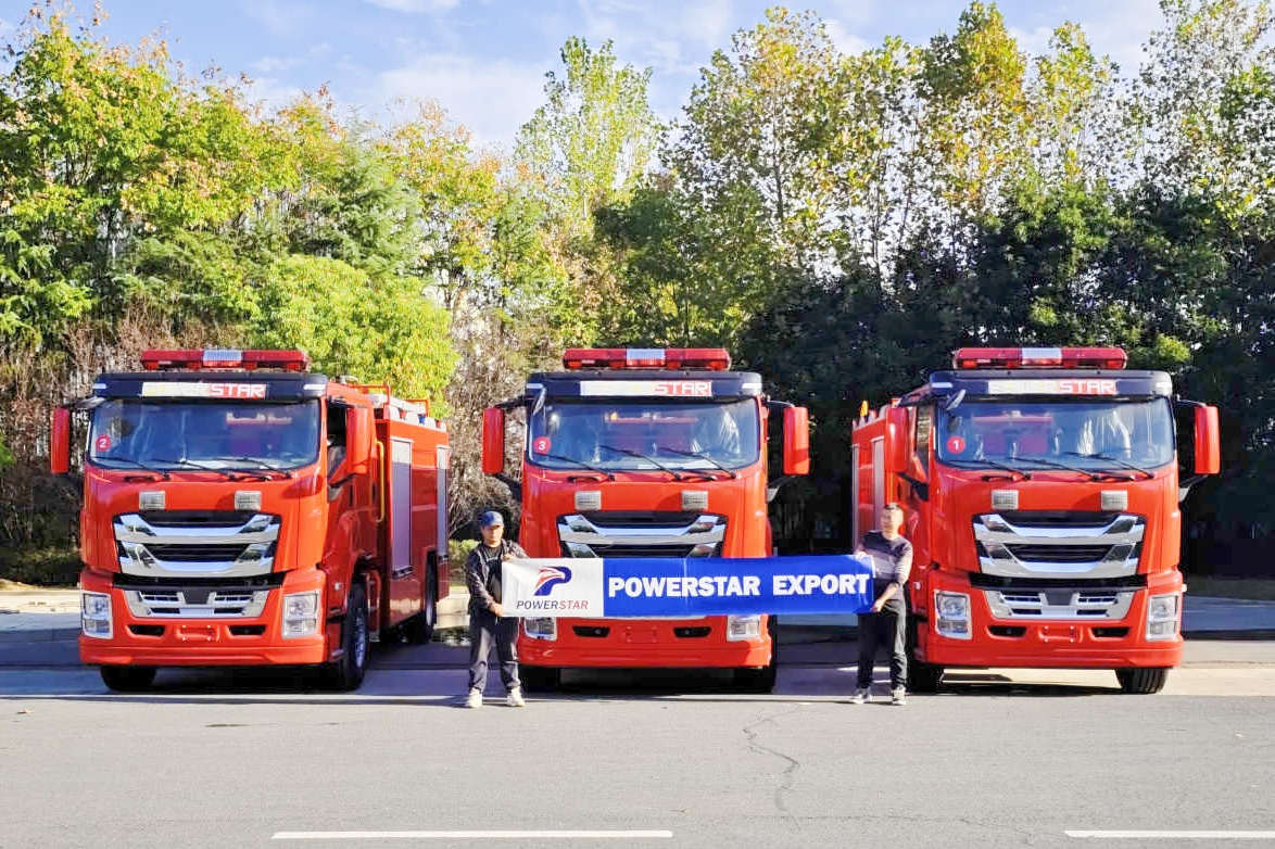 Äthiopien 3 Einheiten Isuzu Giga Rescue Fire Engine