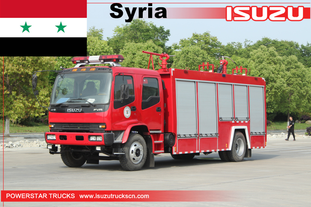 
     Syrien - 1 Einheit ISUZU FVR Form Pulver-Feuerwehrauto
    