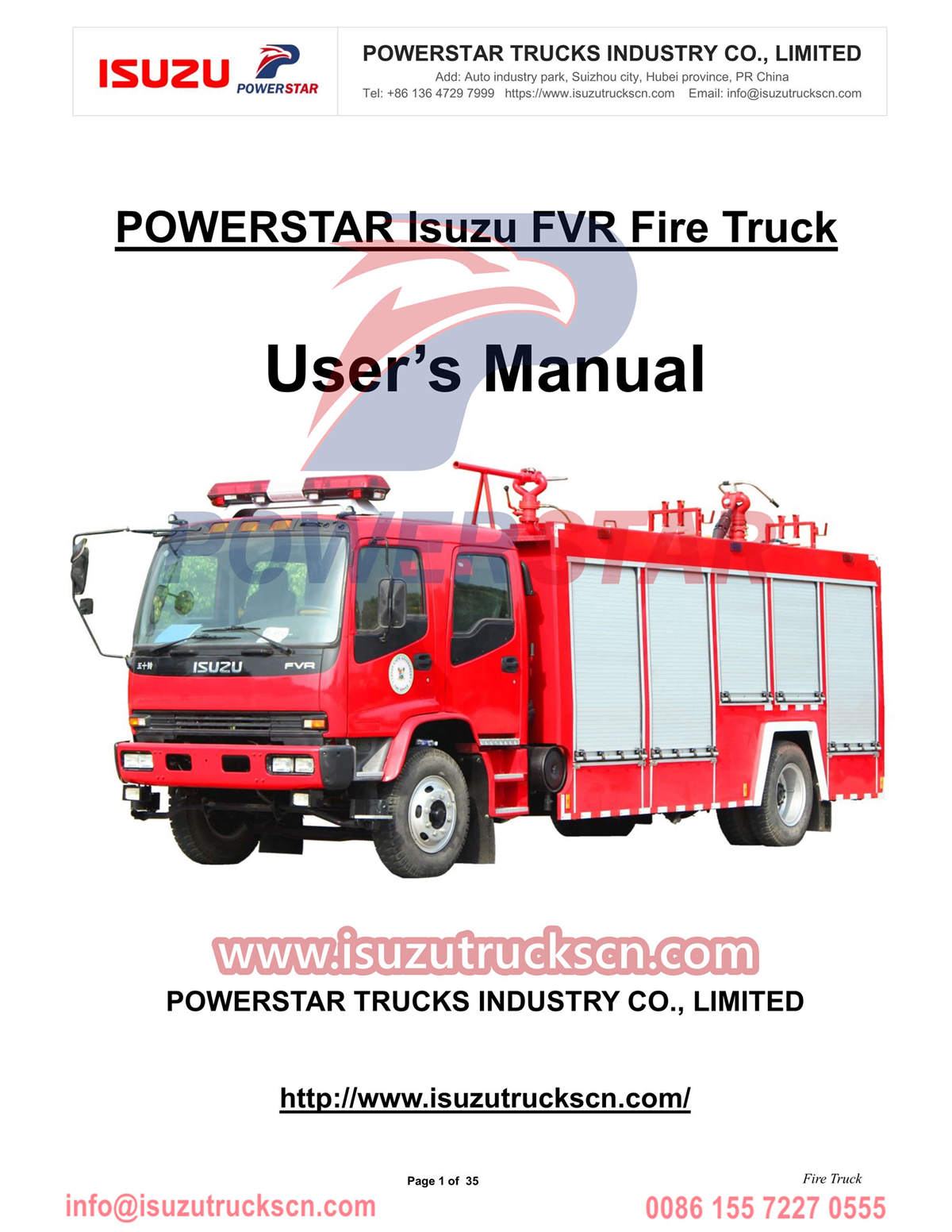 
     Isuzu Feuerwehrauto FVR 6cbm manueller Export nach Nigeria
    