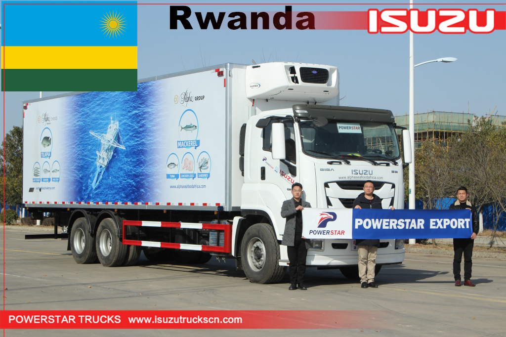 
     Ruanda – ISUZU GIGA Tiefkühl-LKW für Meeresfrüchte
    